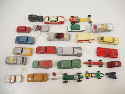 Lot 106 - A group of playworn DINKY diecast cars and...