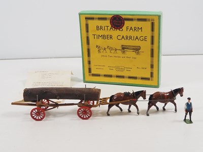 Lot 112 - A BRITAINS 12F diecast Farm Timber Carriage,...