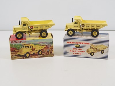 Lot 118 - A pair of DINKY 965 diecast Euclid Rear Dump...