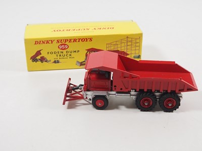 Lot 119 - A DINKY 959 FODEN DUMP TRUCK, red body, silver...