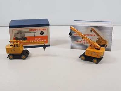 Lot 124 - A pair of DINKY diecast Coles Mobile Cranes...