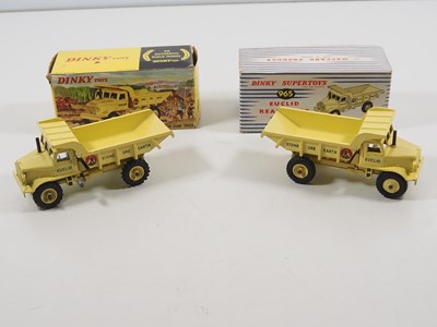 Lot 127 - A pair of DINKY 965 diecast Euclid Rear Dump...