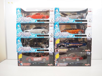 Lot 131 - A group of 1:18 scale MAISTO diecast cars, all...