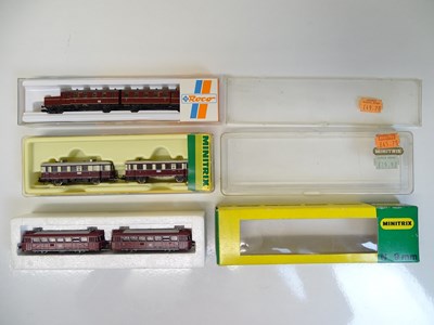 Lot 55 - N SCALE MODEL RAILWAYS: A group of three...