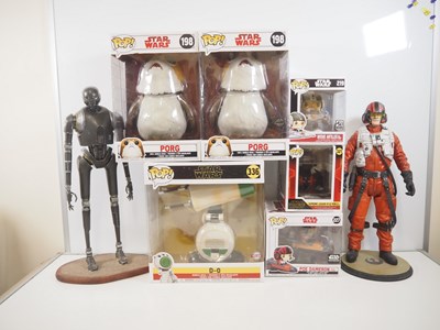 Lot 257 - STAR WARS: A group of Star Wars Funko Pops to...