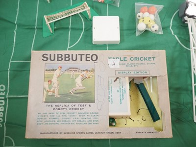 Lot 266 - A group of SUBBUTEO football game accessories...