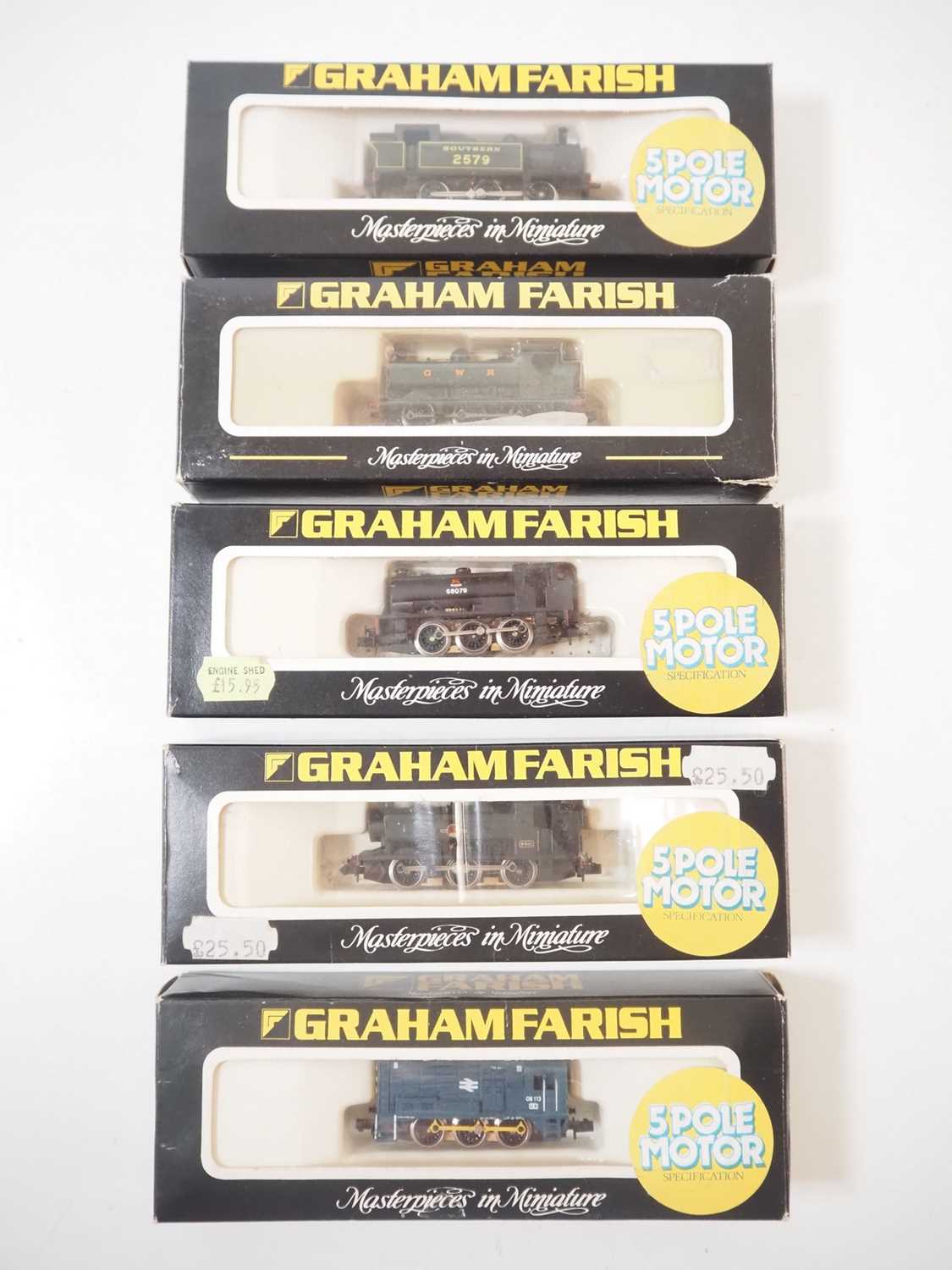 Lot 298 - A group of GRAHAM FARISH N gauge small steam...