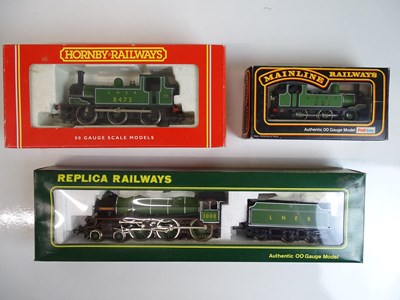Lot 573 - OO SCALE MODEL RAILWAYS: A group of steam...