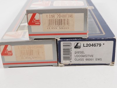 Lot 417 - A pair of LIMA OO gauge class 59 diesel...