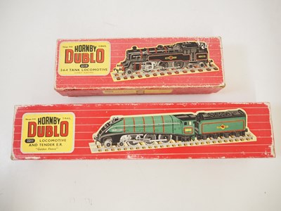 Lot 513 - A pair of HORNBY DUBLO 2-rail OO gauge steam...