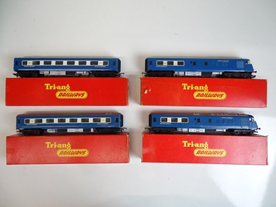 Lot 592 - OO SCALE MODEL RAILWAYS: A TRI-ANG blue...