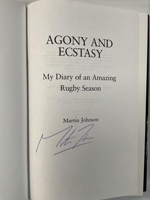 Lot 9 - SPORT - A group of Rugby player signed books...