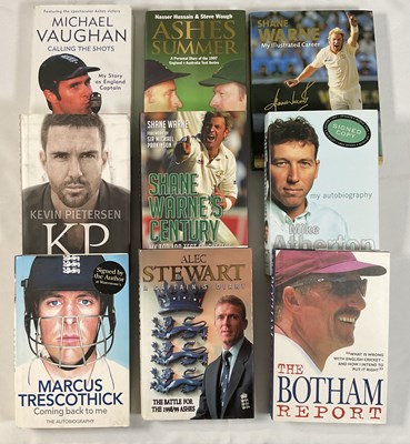 Lot 12 - SPORT - A group of cricketer-signed books...