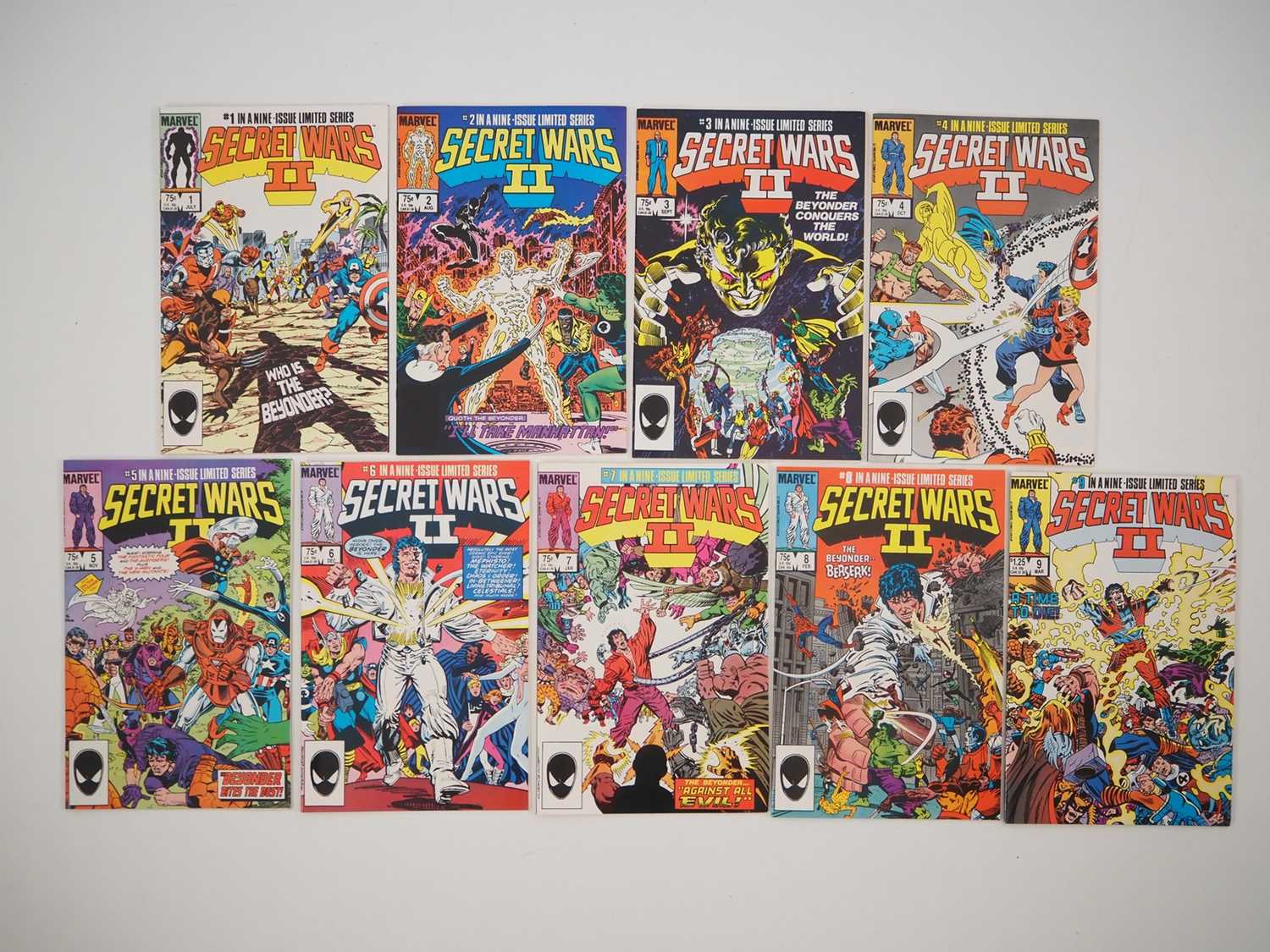 Lot 22 - SECRET WARS II - #1, 2, 3, 4, 5, 6, 7, 8, 9 -...