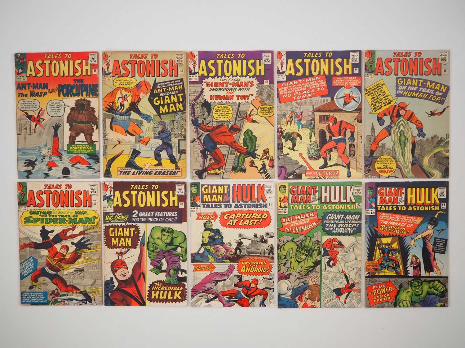 Lot 35 - TALES TO ASTONISH #48, 49, 51, 54, 55, 57, 60,...