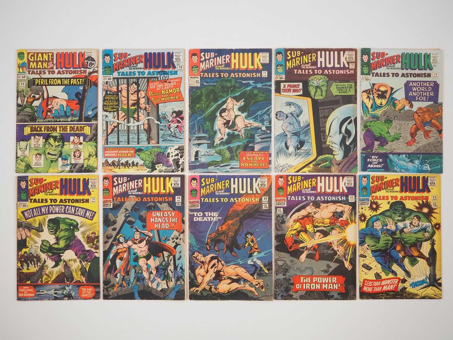 Lot 36 - TALES TO ASTONISH #68, 70-73, 75, 76, 80, 82,...