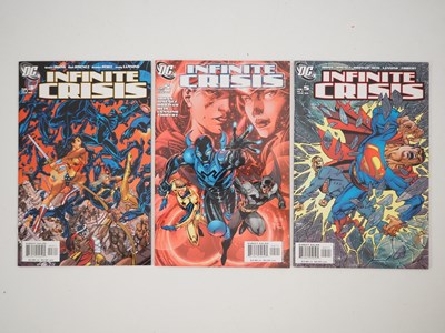 Lot 200 - INFINITE CRISIS #3, 5, 5 GEORGE PEREZ VARIANT...