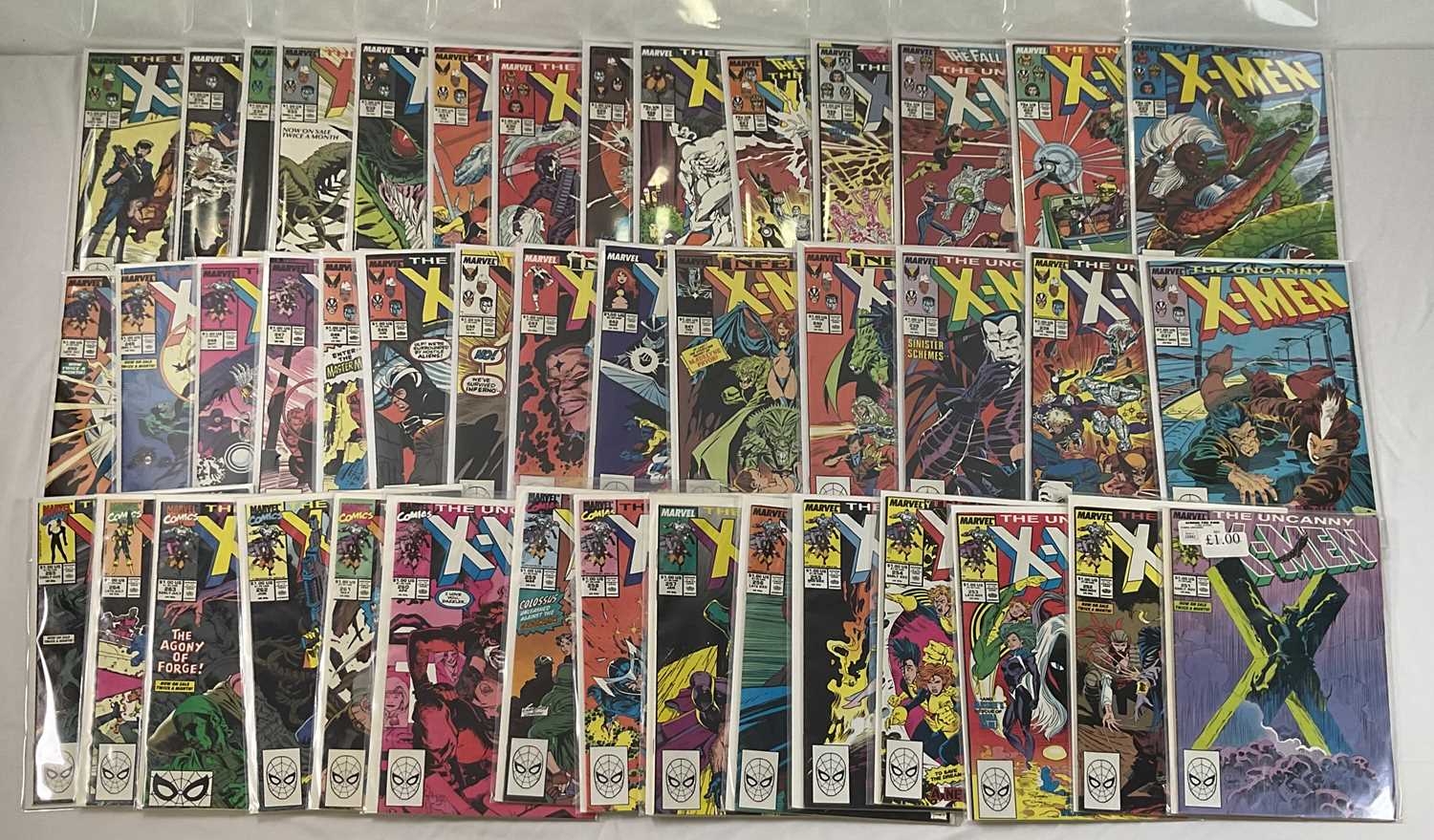 Lot 310 - UNCANNY X-MEN #223 to 265 (43 in Lot) -...