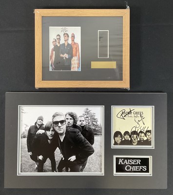 Lot 148 - A KAISER CHIEFS, signed photo display in...