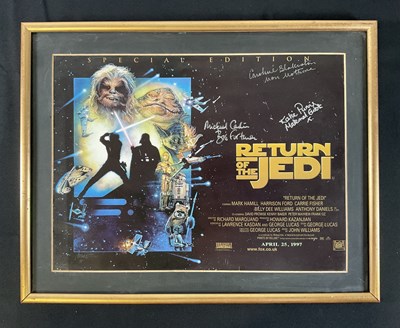 Lot 139 - STAR WARS - A triple signed RETURN OF THE JEDI...