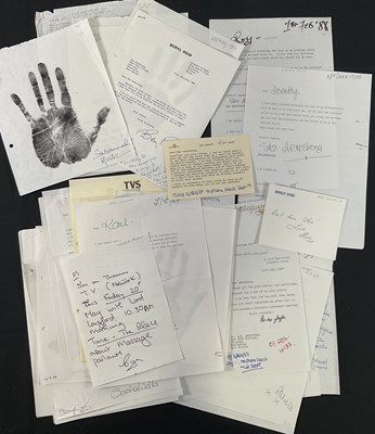 Lot 64 - A collection of 38 signed letters, forms and...