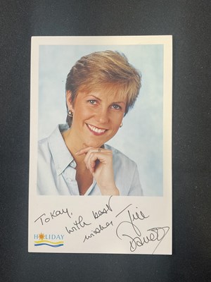 Lot 127 - An autographed promotional photo card of...