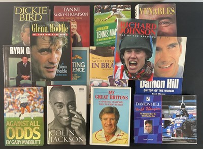 Lot 165 - A group of mixed sporting autographed books...