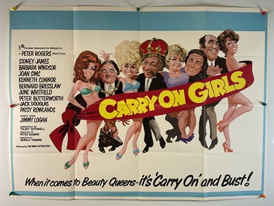 Lot 153 - CARRY ON GIRLS (1973) UK Quad film poster...