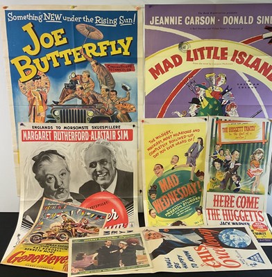 Lot 120 - 1940s and 50s comedy film posters and lobby...