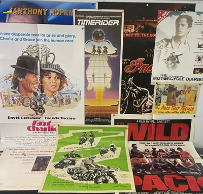 Lot 99 - MOTORBIKE: A group of eight film posters all...