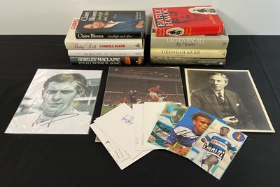 Lot 515 - A collection of autographed books and stills...