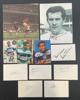 Lot 2 - A group of sporting autographs on mixed media...