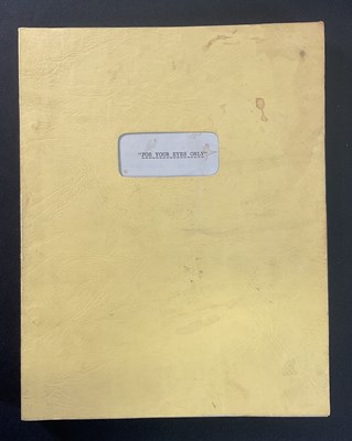 Lot 4 - An original shooting script for the 12th JAMES...