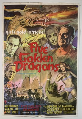 Lot 97 - FIVE GOLDEN DRAGONS (1967) British one sheet...