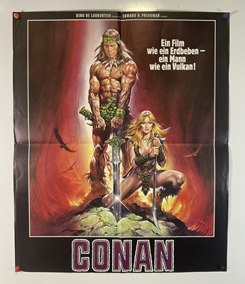 Lot 231 - CONAN THE BARBARIAN (1982) German A1 movie...