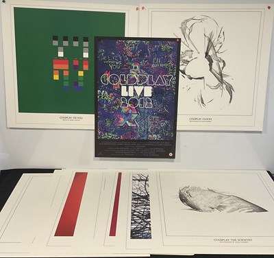 Lot 417 - A collection of COLDPLAY record design...