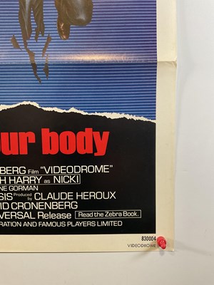 Lot 256 - VIDEODROME (1983) - one sheet movie poster for...