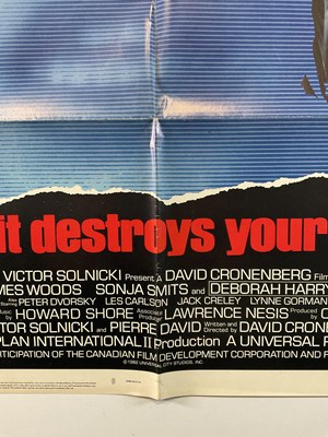 Lot 256 - VIDEODROME (1983) - one sheet movie poster for...