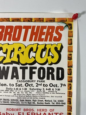 Lot 147 - A ROBERT BROTHERS CIRCUS poster for Cassiobury...