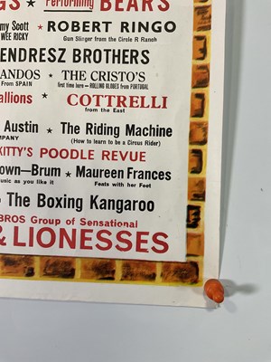 Lot 147 - A ROBERT BROTHERS CIRCUS poster for Cassiobury...