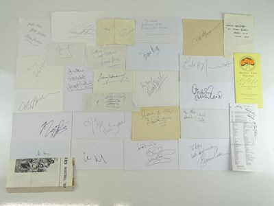 Lot 128 - A mixed group of autographs collected on notes,...