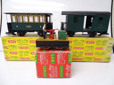 Lot 672 - G SCALE MODEL RAILWAYS: A group of LGB items...