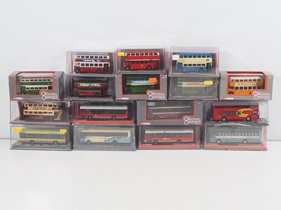 Lot 2 - A group of 1:76 scale 16 CORGI OOC buses in...