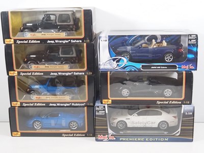 Lot 4 - A group of MAISTO 1:18 scale diecast cars, all...