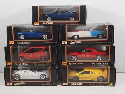 Lot 6 - A group of MAISTO 1:18 scale diecast cars, all...