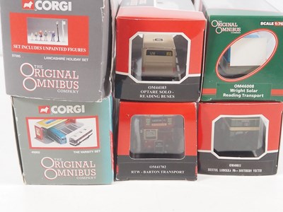 Lot 9 - A group of 1:76 scale 16 CORGI OOC buses to...