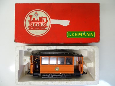 Lot 675 - G SCALE MODEL RAILWAYS: An LGB 2035 tram car...