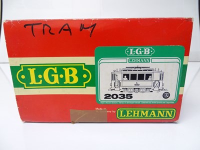 Lot 675 - G SCALE MODEL RAILWAYS: An LGB 2035 tram car...