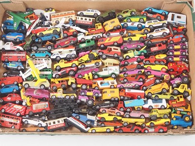 Lot 12 - A large tray of mixed mostly playworn diecast...