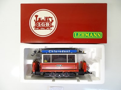 Lot 676 - G SCALE MODEL RAILWAYS: An LGB 2036 tram car...